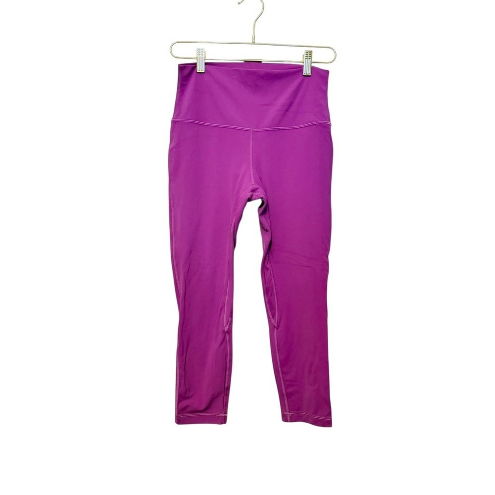 Lululemon Align High Rise Crop Leggings Purple Women's 8 Activewear Yoga